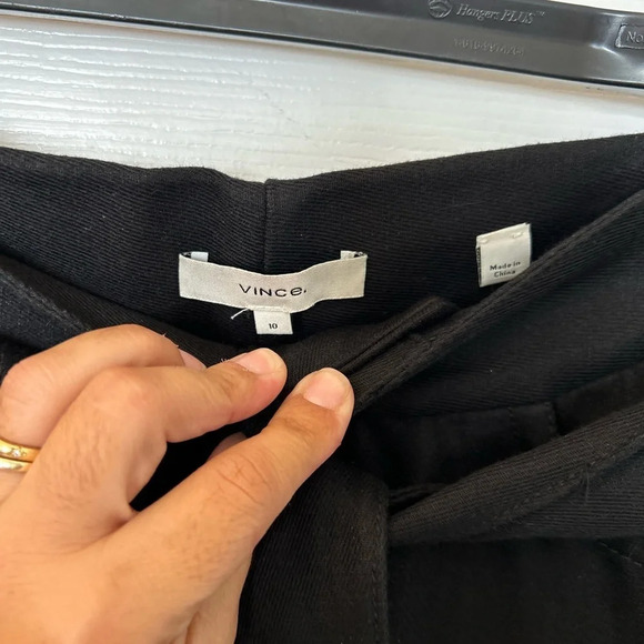 ! Vince Tie-Front Crop Linen Blend Wide Pant - Picture 4 of 6